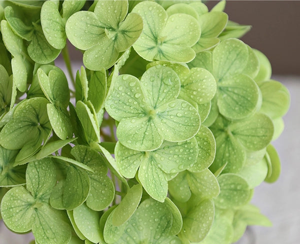 12.5"Real Touch Lifelike Hydrangea-6”Bloom | Fresh Soft Green