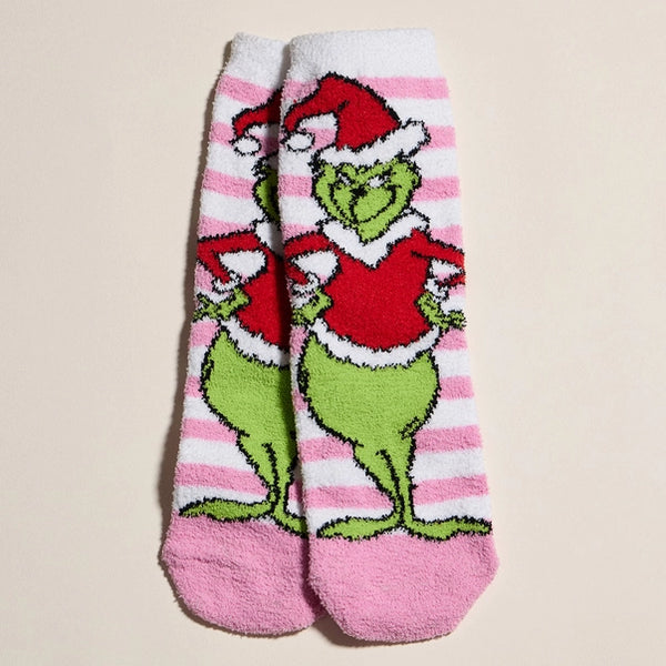 4Pairs -Green Monster Grinch Christmas Bundle Socks Set