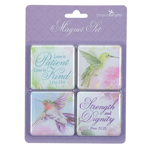 Strength & Dignity Hummingbird Prov. 31:25 Magnet Set