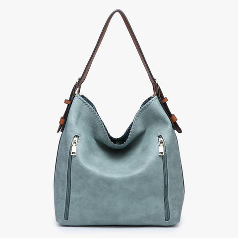 Alexa 2-in-1 Hobo Bag W/Dual Zip Compartments | Teal