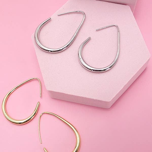 18K Stainless Steel Waterproof Tarnish Free Hoops
