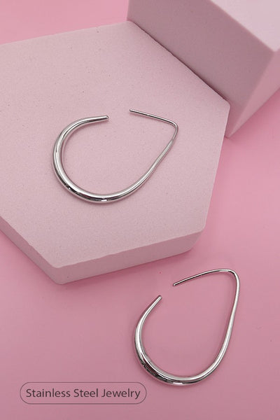 18K Stainless Steel Waterproof Tarnish Free Hoops