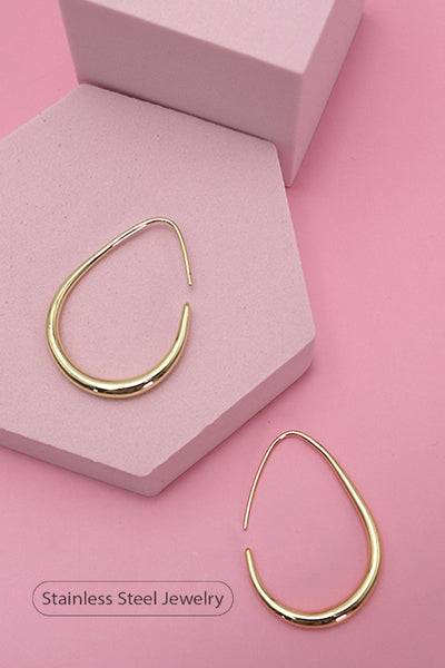 18K Stainless Steel Waterproof Tarnish Free Hoops