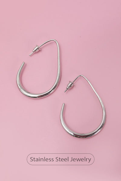 18K Stainless Steel Waterproof Tarnish Free Hoops