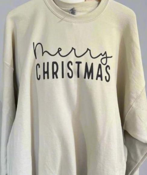 Merry Christmas Sweatshirt | Sand