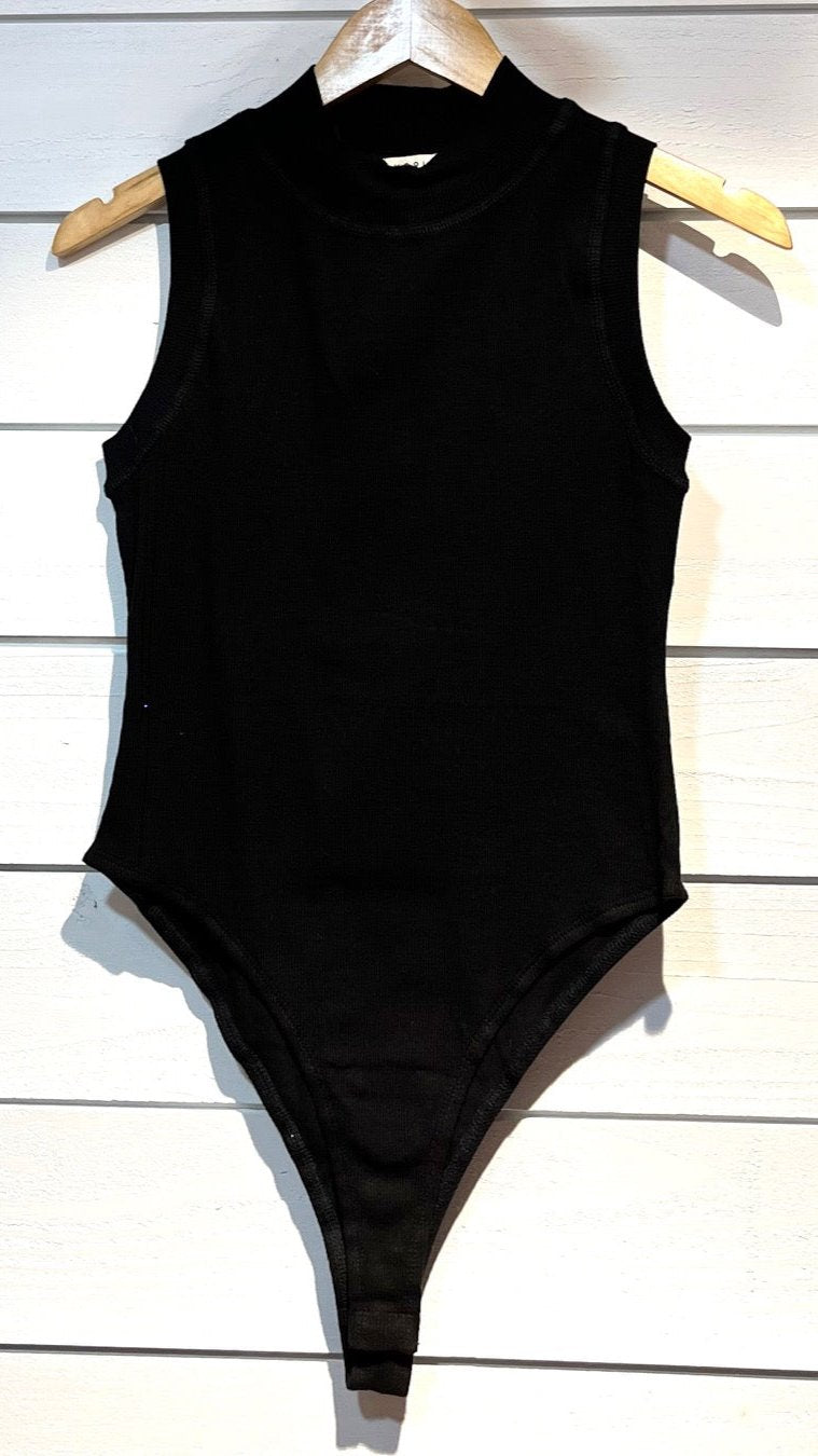 Sleeveless Rib Top | Black
