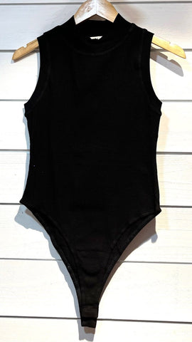 Sleeveless Rib Top | Black