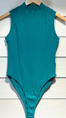 Sleeveless Rib Top | Teal