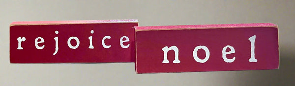 Thin Mini Blocks | Rejoice / Noel / Peace