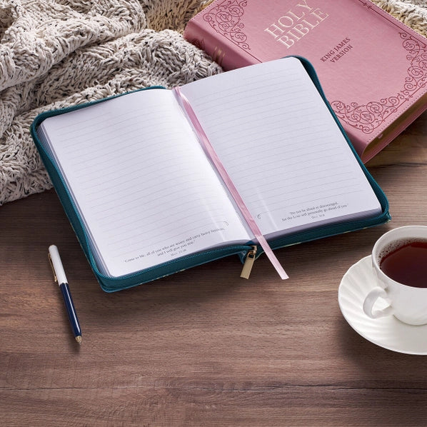 Classic Zip Teal Love the Lord Matt. 22:37 Journal