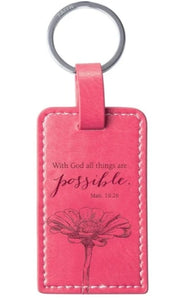 Keychain with God All Things Are Possible Matt. 19:26