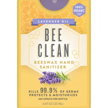 Organic Beeswax Bee Clean Hand Sanitizer Spray | Lavender