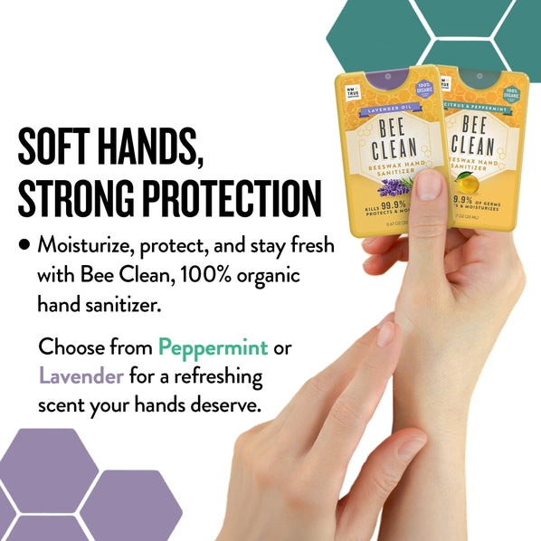 Organic Beeswax Bee Clean Hand Sanitizer Spray | Lavender