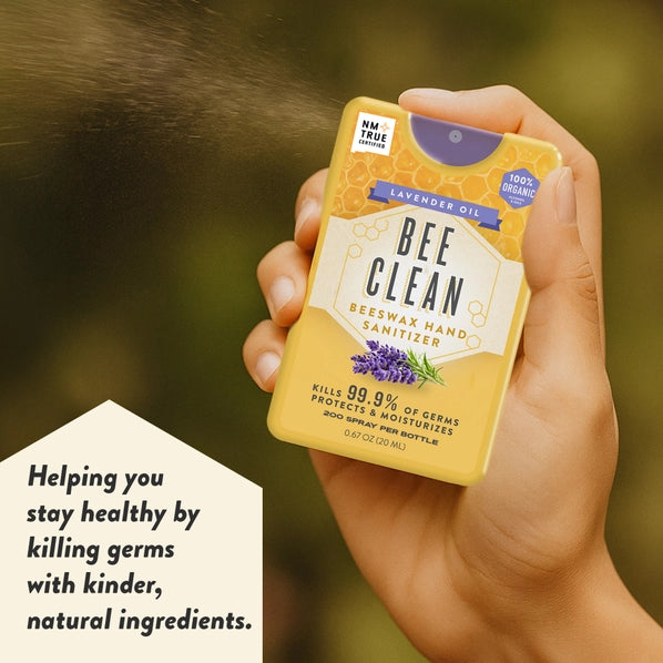 Organic Beeswax Bee Clean Hand Sanitizer Spray | Lavender