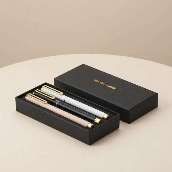 Luxury Metal Pens Set | Black Ink