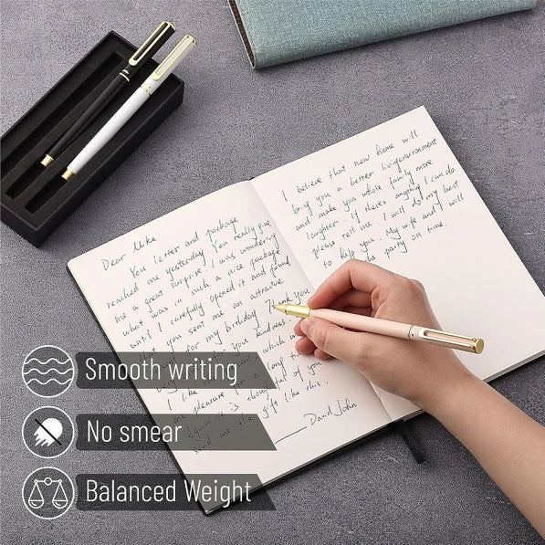 Luxury Metal Pens Set | Black Ink