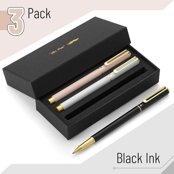 Luxury Metal Pens Set | Black Ink