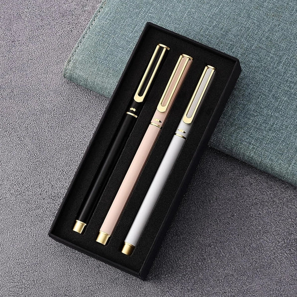 Luxury Metal Pens Set | Black Ink
