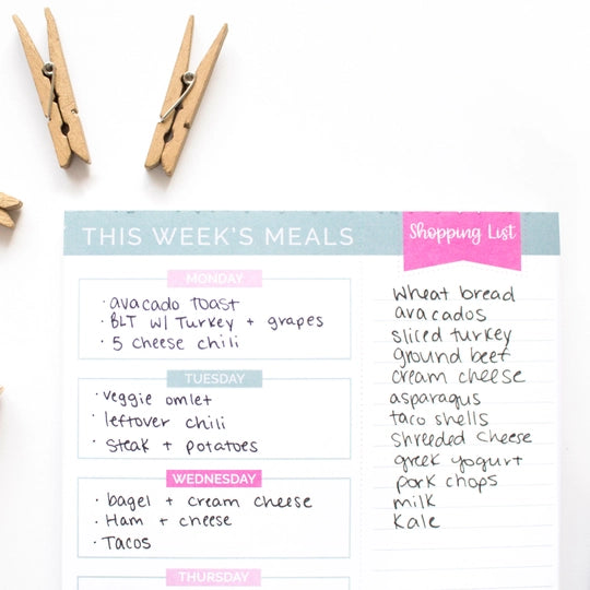Magnetic Meal Planning Pad 6x9 in