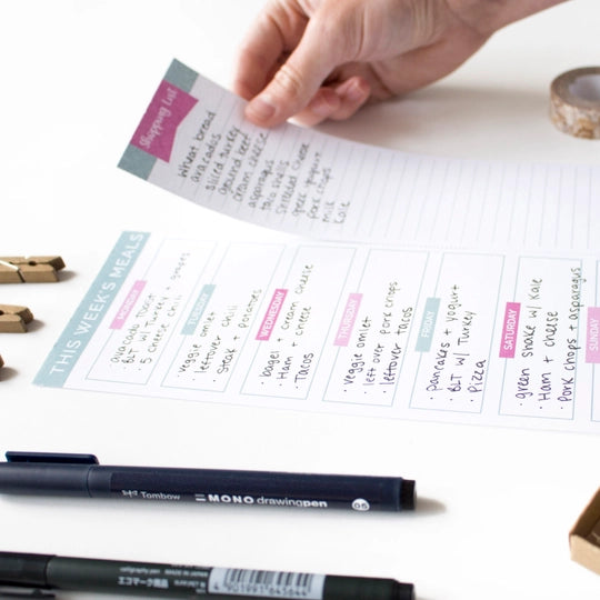 Magnetic Meal Planning Pad 6x9 in