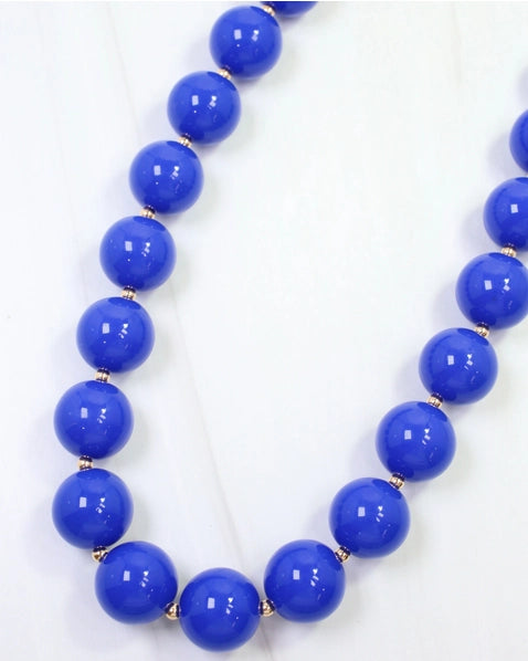 Megan Beaded Necklace | Blue