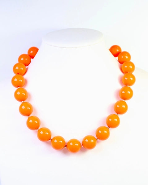 Megan Beaded Necklace | Orange