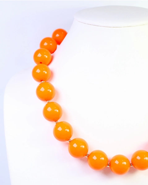 Megan Beaded Necklace | Orange
