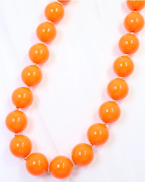 Megan Beaded Necklace | Orange