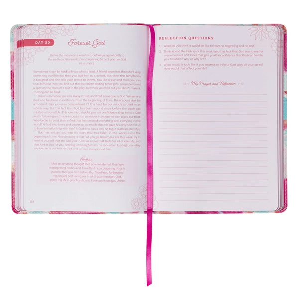 Devotional Moments with God For Teen Girls Faux Leather