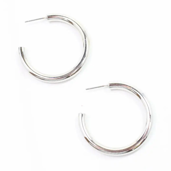 Nataliuh Hoop Earring Shiny Silver | Shiny Silver