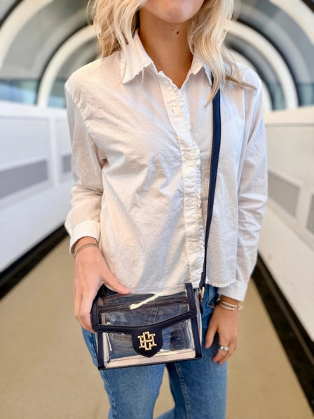 Anna Clear Bag | Navy