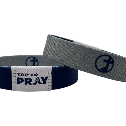 Tap To Pray™ Wristbands - Navy & Grey | 2 Sizes