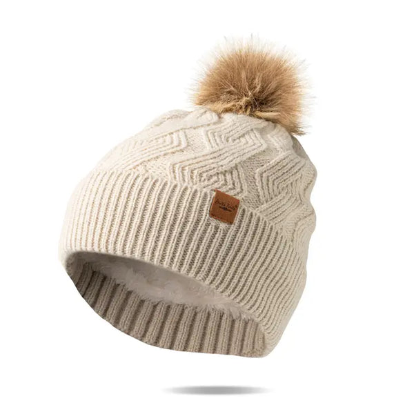 Britt's Knits Mainstay Pom Hat | Oat or Sky