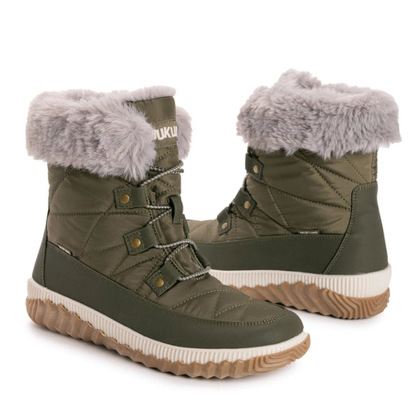 Muk Luks Women's Winnie Waverly Boot- Quilted Olive