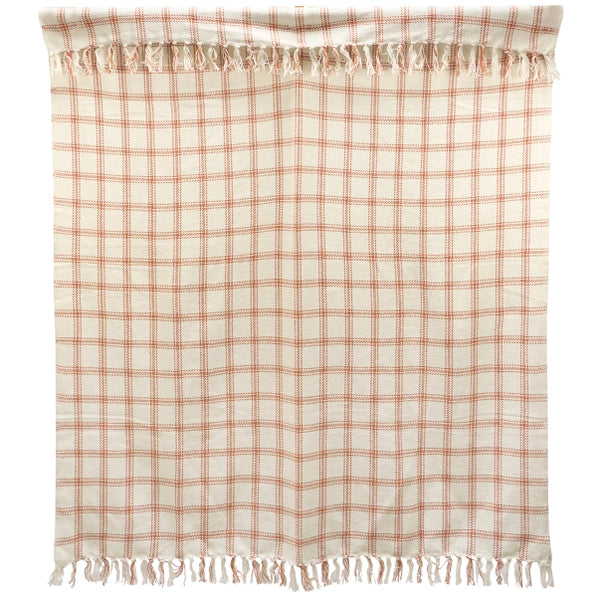 Burnt Orange Plaid Throw