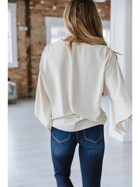 Cara Flutter Sleeve Blouse