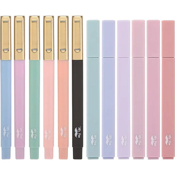 Aesthetic No Bleed Highlighters & Pens