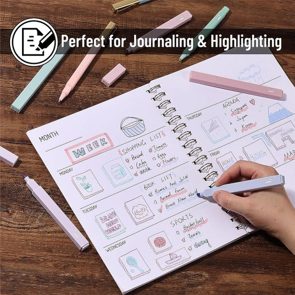 Aesthetic No Bleed Highlighters & Pens