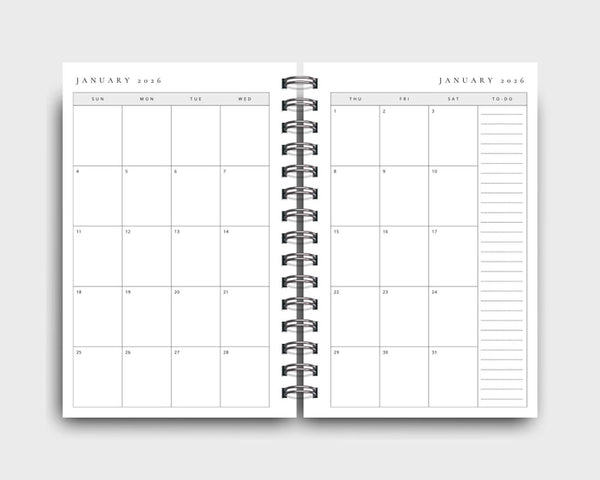 Floral 2026-2027 Weekly Planner: Hydrangea Design, A5 Size