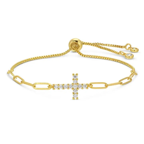 Cross Pulley Bracelet | Gold