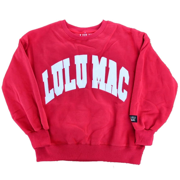 Lulu Mac Stitch Sweatshirt -Red/White