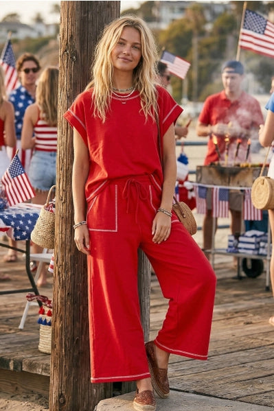Scuba Raw Edge Lounge Set | Red