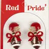 Gameday Helmet with Bow and Football 1.75" Earring | 4 Choices