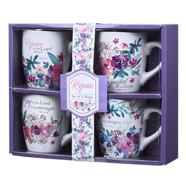 Mug Set 4pc Rejoice & Joy