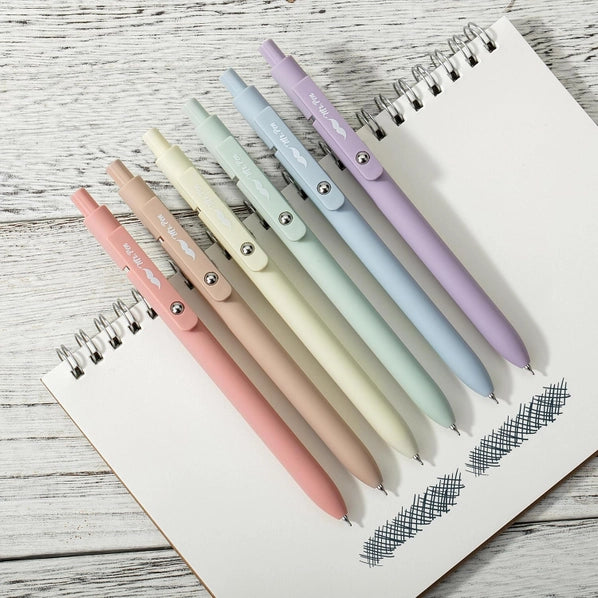 Retractable Gel Pens 6 Pack 0.5mm | Black Ink