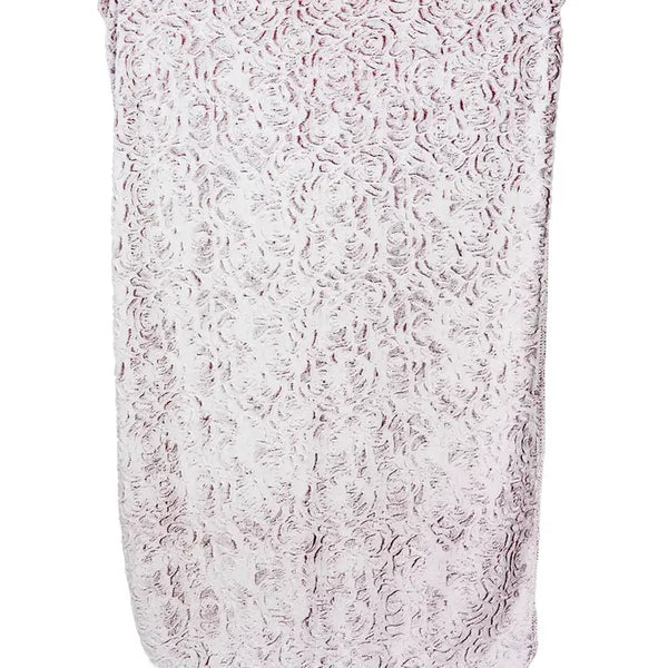 "Rose" Faux Fur Plush Throw Blanket - 50"x70"