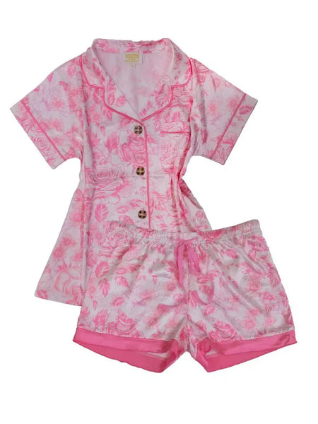Pink Rose PJ Set-Simply Southern