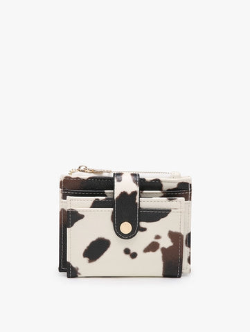 Sam Mini Snap Wallet/Card Holder | Cow-White