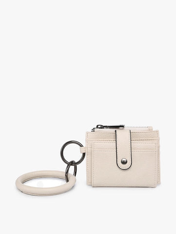 Sammie Mini Snap Wallet w/ Ring | Bone