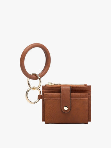 Sammie Mini Snap Wallet w/ Ring | Brown